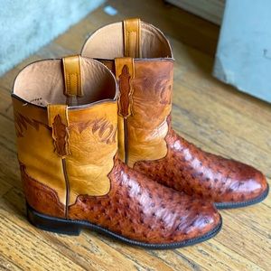 El Dorado Full Quill Ostrich Roper Style Boot